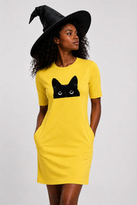 T-shirt Dress With Pockets - Everlasting Black (4 Colours) (Slim Fit)
