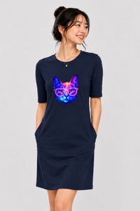 T-shirt Dress With Pockets - Best Friend Fur Real (6 Colours) (Slim Fit)