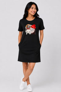 T-shirt Dress With Pockets - Beagle Furever Love (6 Colours) (Slim Fit)
