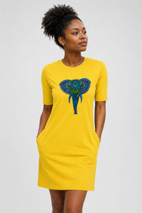 T-shirt Dress With Pockets - Elephantastic (4 Colours) (Slim Fit)