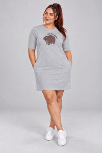 T-shirt Dress With Pockets - Moo Nday Vibes (4 Colours) (Slim Fit)