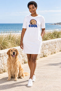 T-shirt Dress With Pockets - Labra-dorable (2 Colours) (Slim Fit)