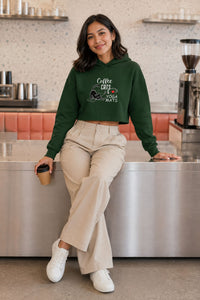 Crop Hoodie (Women) - Paws Coffee Repeat (2 Colours)