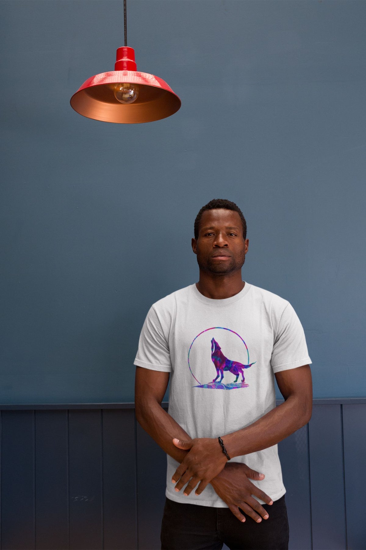 Round Neck T-Shirt (Men) - Spirit Wolf (8 Colours)