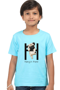 Round Neck T-Shirt (Boys) - Hang In There Pug (10 Colours)