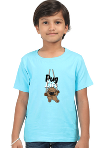 Round Neck T-Shirt (Boys) - Pug Life (10 Colours)