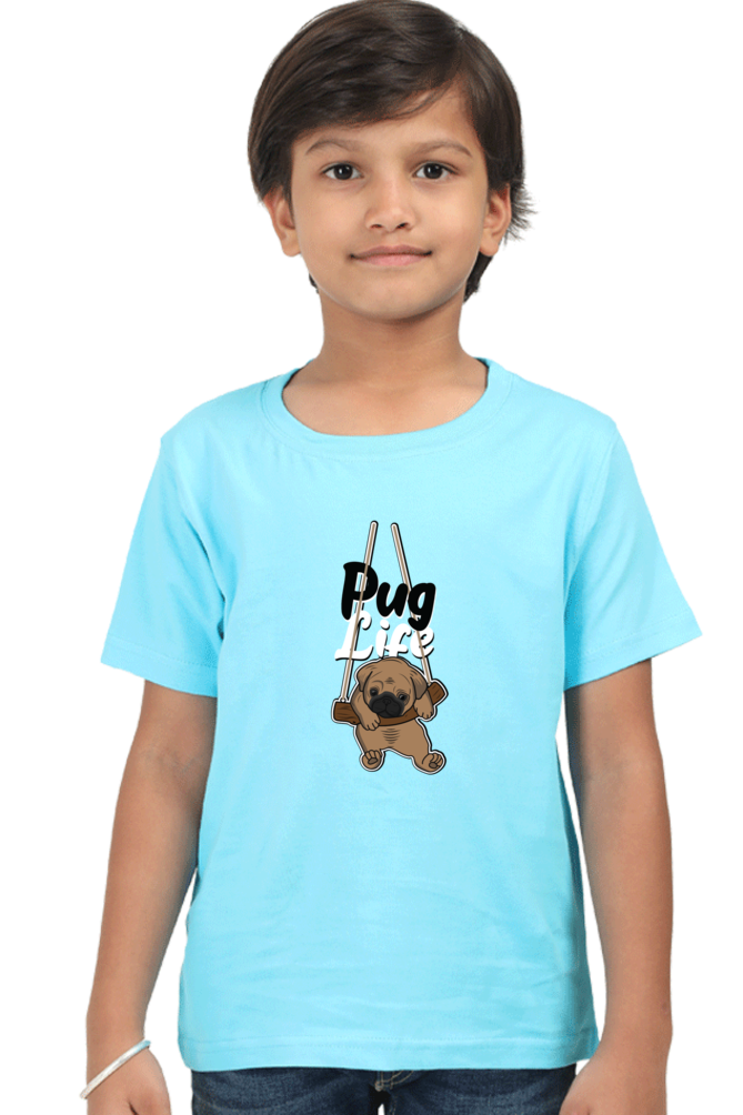 Round Neck T-Shirt (Boys) - Pug Life (10 Colours)