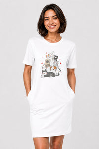 T-shirt Dress With Pockets - Cuddle Crew (5 Colours) (Slim Fit)