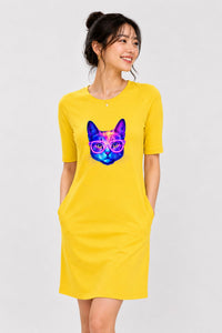 T-shirt Dress With Pockets - Best Friend Fur Real (6 Colours) (Slim Fit)