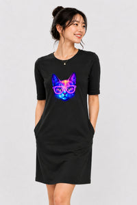 T-shirt Dress With Pockets - Best Friend Fur Real (6 Colours) (Slim Fit)