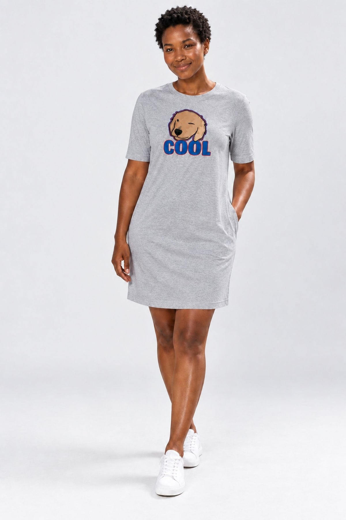 T-shirt Dress With Pockets - Labra-dorable (2 Colours) (Slim Fit)