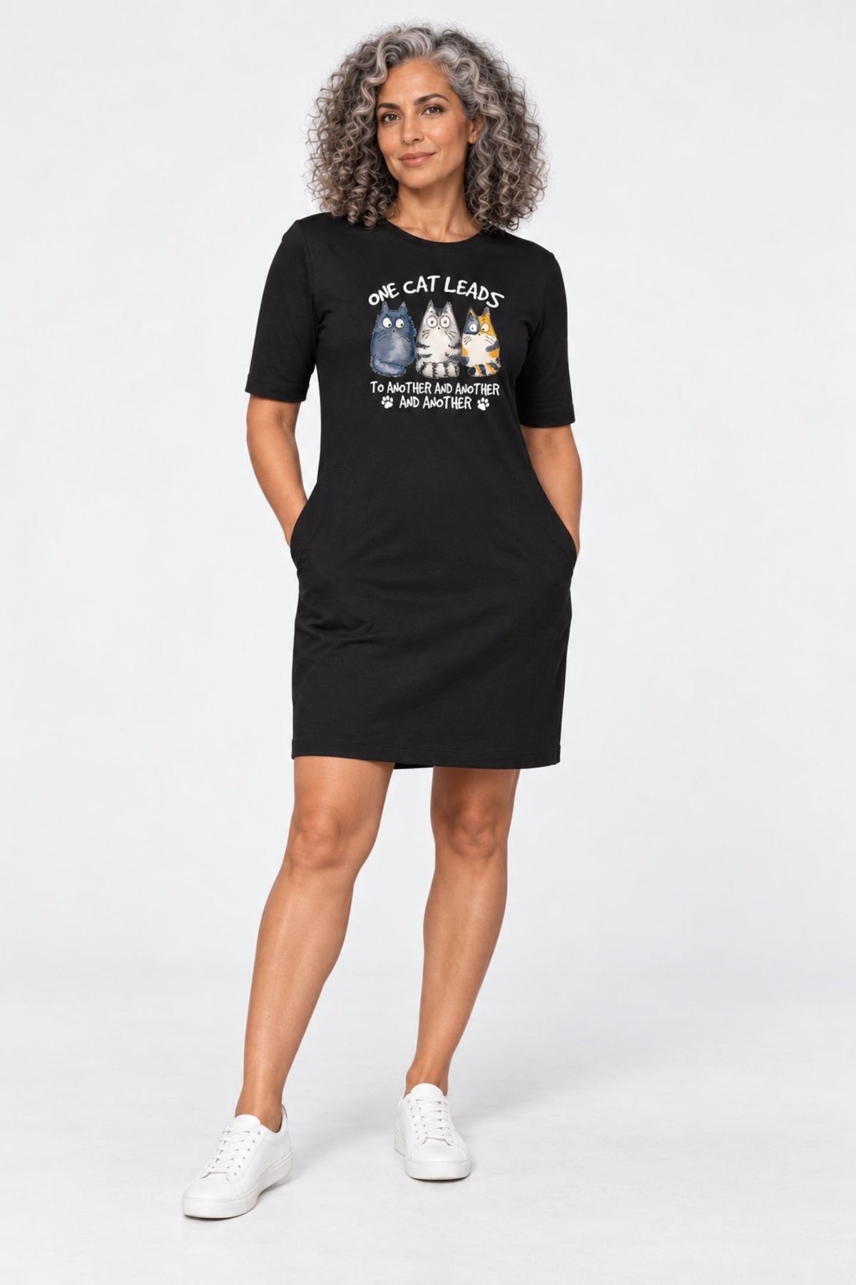 T-shirt Dress With Pockets - Never Ending (3 Colours) (Slim Fit)