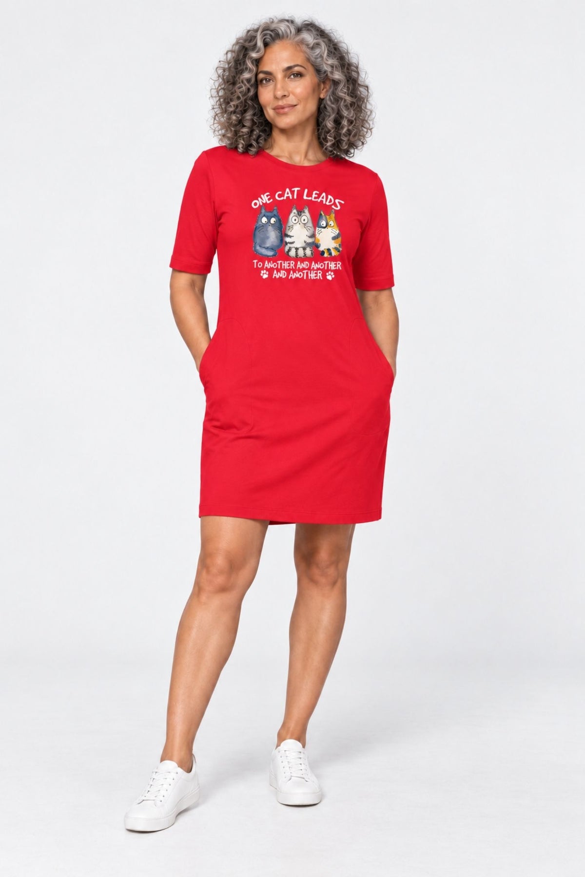 T-shirt Dress With Pockets - Never Ending (3 Colours) (Slim Fit)