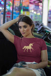 Round Neck T-Shirt (Women) - Mystical Unicorn (11 colours)