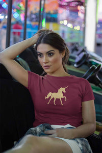 Round Neck T-Shirt (Women) - Mystical Unicorn (11 colours)