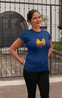 Round Neck T-Shirt (Women) - Cock-a-Doodle-Doo (11 colours)
