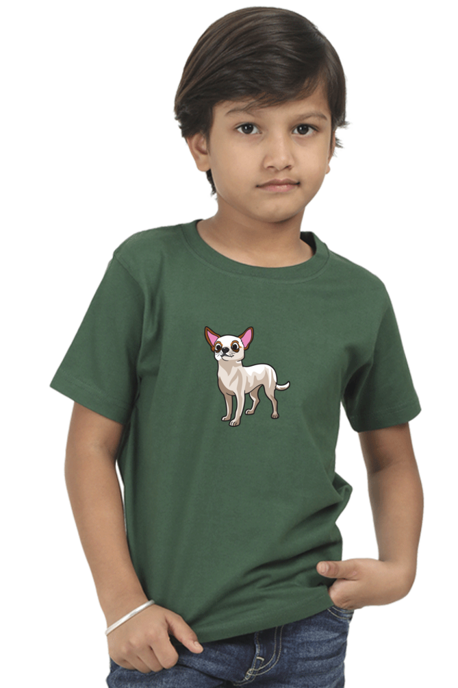 Round Neck T-Shirt (Boys) - Chatty Chihuahua (10 Colours)