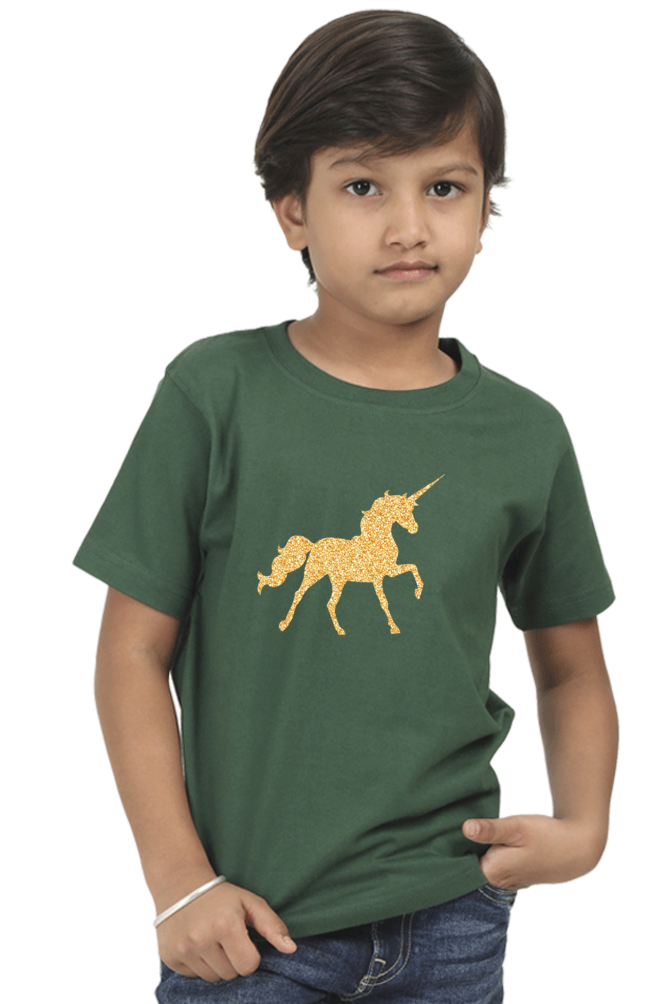 Round Neck T-Shirt (Boys) - Mystical Unicorn (10 Colours)