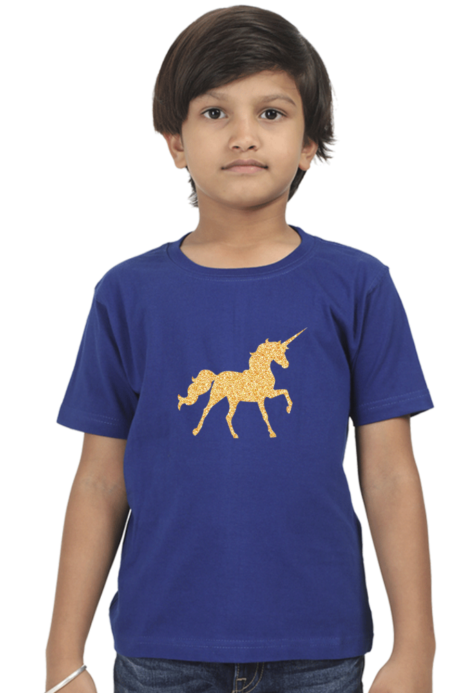 Round Neck T-Shirt (Boys) - Mystical Unicorn (10 Colours)