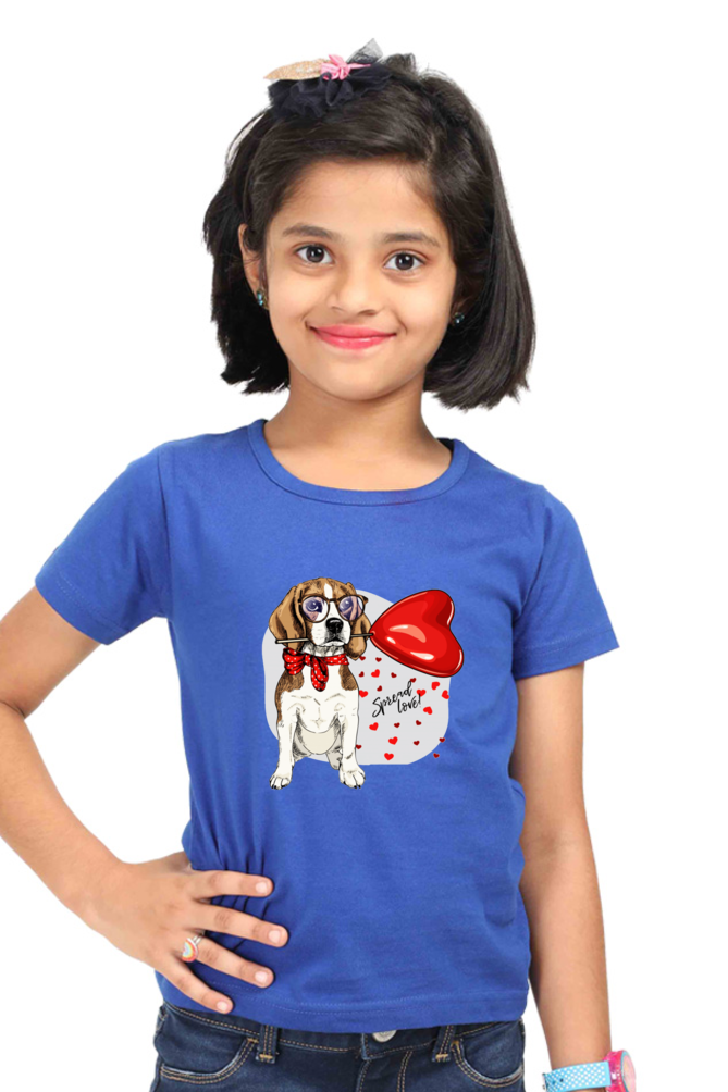 Round Neck T-Shirt (Girls) - Beagle Furever Love (7 Colours)