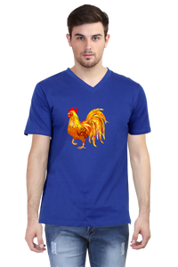V Neck T-Shirt (Men) - Cock-a-Doodle-Doo (6 Colours)