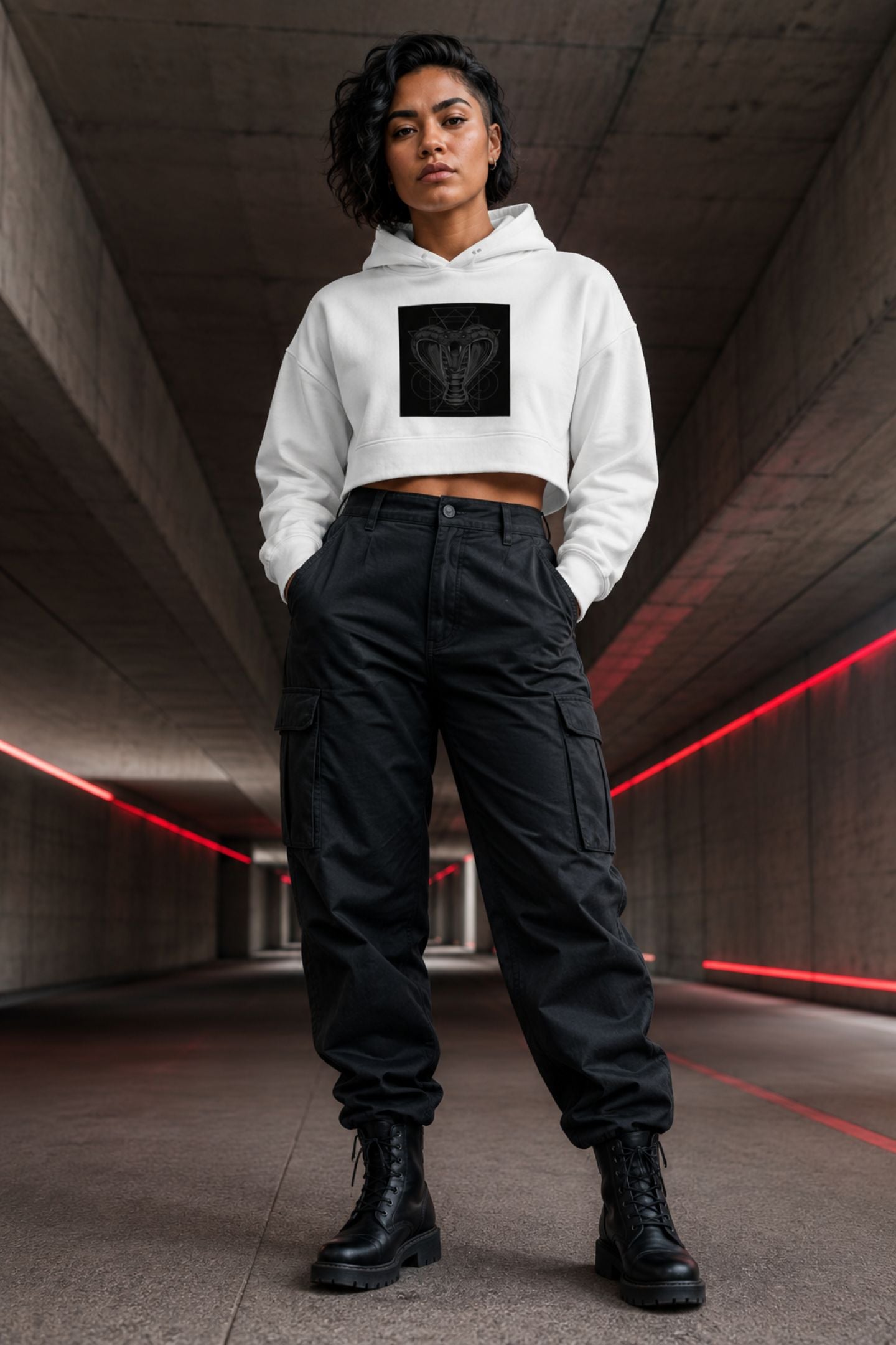 Crop Hoodie (Women) - Venom Vortex (7 Colours)