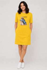 T-shirt Dress With Pockets - Adopt, Don’t Shop (3 Colours) (Slim Fit)