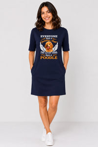 T-shirt Dress With Pockets - Angelic Poodle (3 Colours) (Slim Fit)