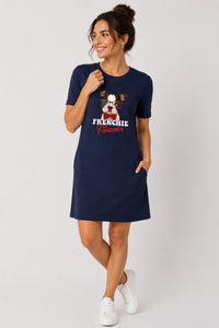 T-shirt Dress With Pockets - Barking Bowtie (3 Colours) (Slim Fit)