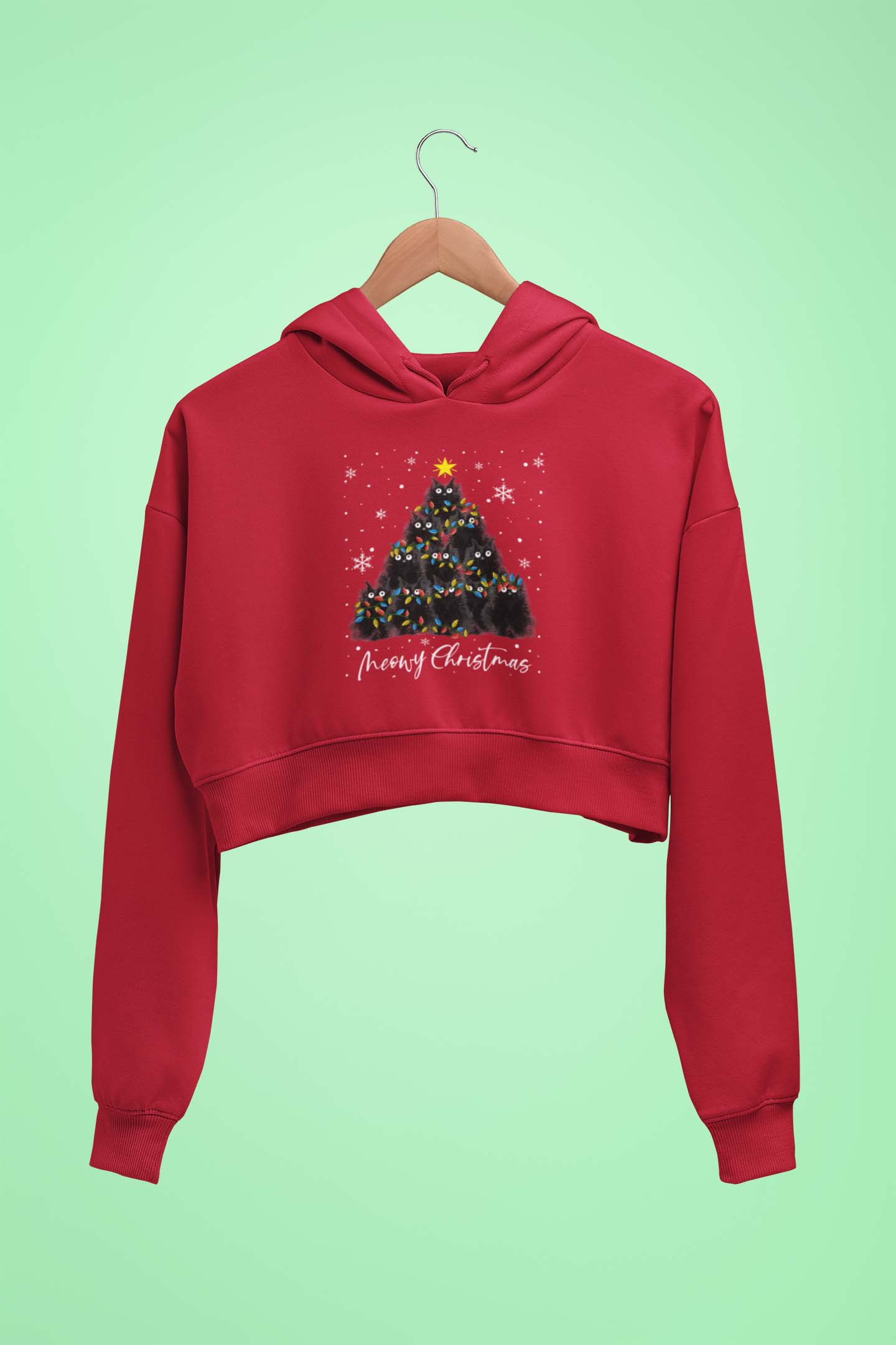 Cropped store christmas hoodie