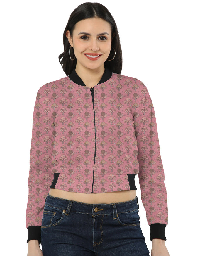 Bomber Jacket (Women) - Blossom Birds