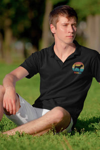 Polo Neck T-Shirt (Men) - Beagle Sunset (6 Colours)