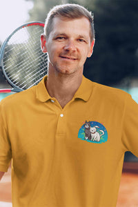 Polo Neck T-Shirt (Men) - Pawsitively Adorable Cats (10 Colours)
