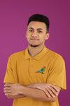 Polo Neck T-Shirt (Men) - Pretty Jandaya Parakeet (3 Colours)