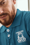 Polo Neck T-Shirt (Men) - Proud Pug Dad (4 Colours)