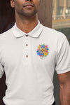 Polo Neck T-Shirt (Men) - Splishy Splishy Cat (11 Colours)