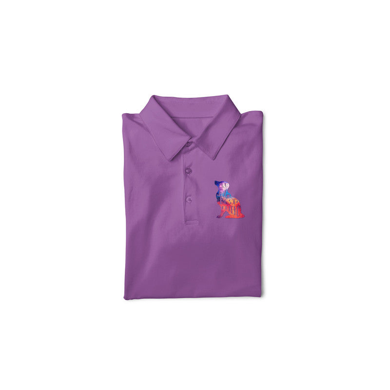 [Sale] Polo Neck T-Shirt (Men) - Best Fur-ends Forever - Purple - XL