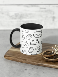Whisker Doodles Coffee Mug (8 Colours)