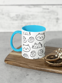 Whisker Doodles Coffee Mug (8 Colours)
