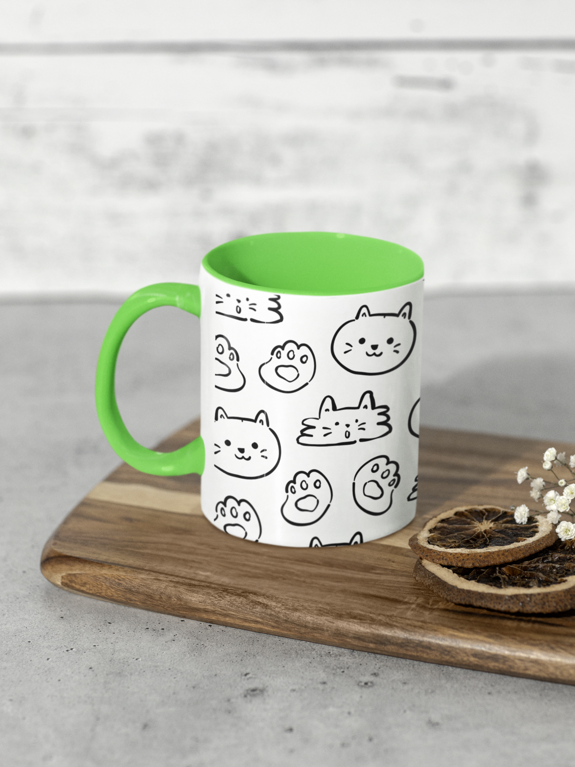 Whisker Doodles Coffee Mug (8 Colours)