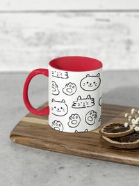 Whisker Doodles Coffee Mug (8 Colours)