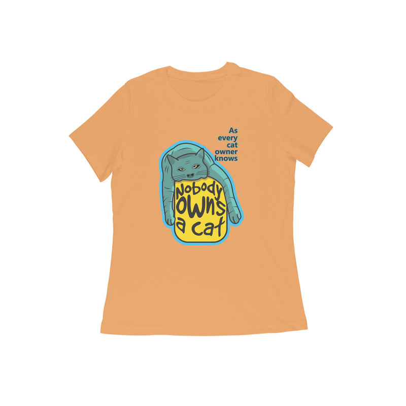 Round Neck T-Shirt (Women) - Cat-titude (9 Colours)