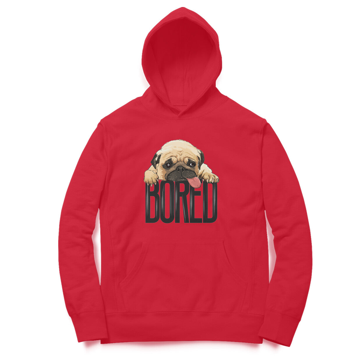Hoodie (Men) - Bored Pug Baby (8 Colours)