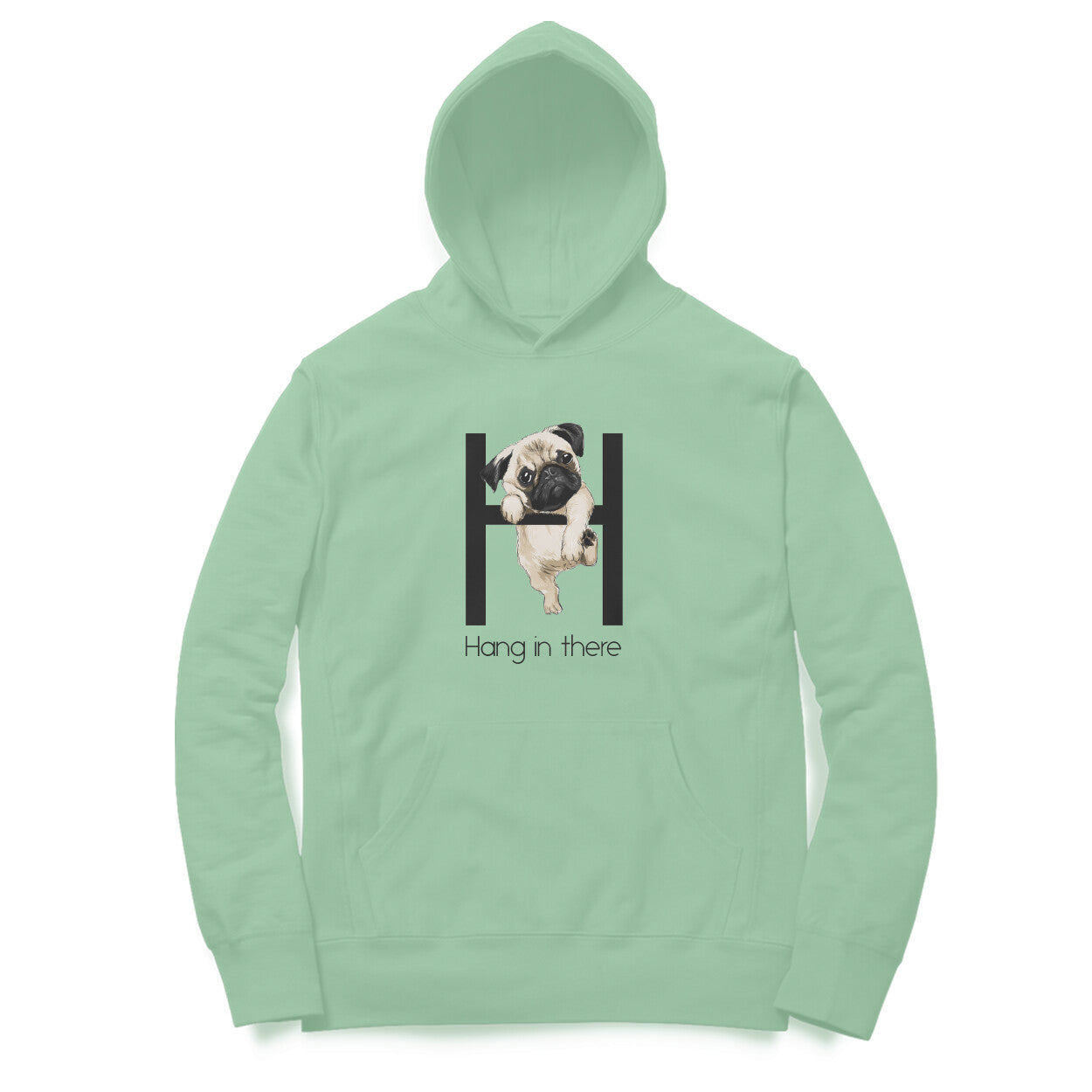 Hoodie (Men) - Hang In There Pug (4 Colours)