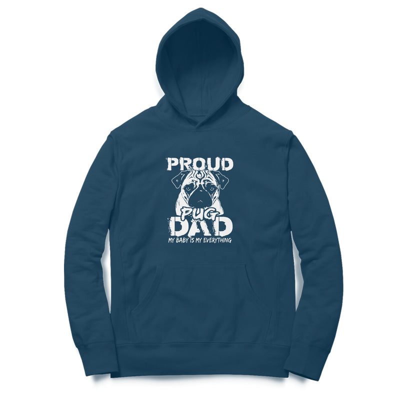 Hoodie (Men) - Proud Pug Dad (4 Colours)