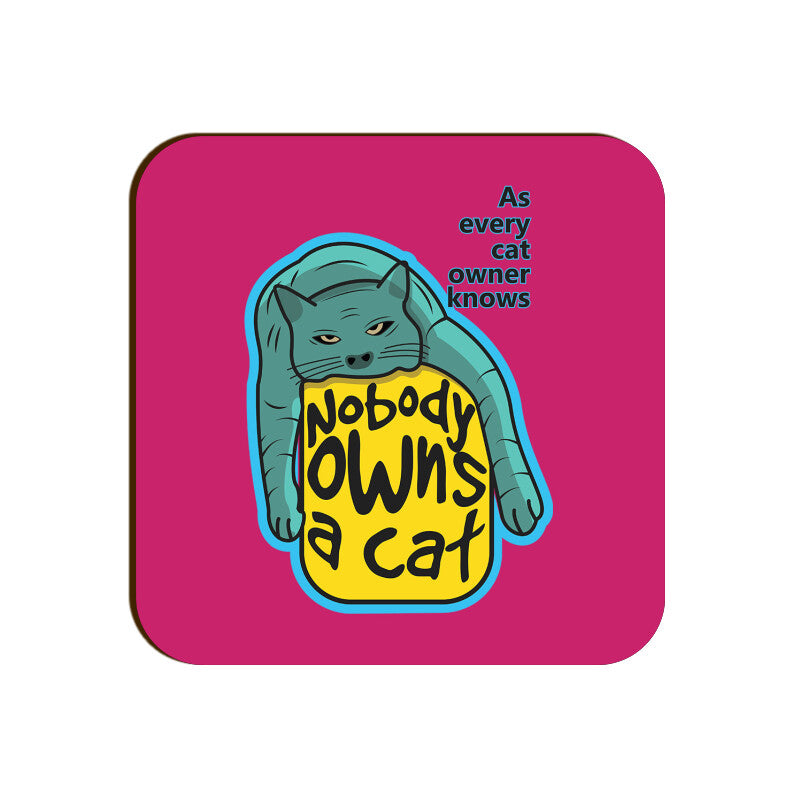 Cat-titude Square Coaster