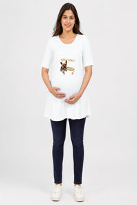 Busy Yorkie Maternity Dress (1 Colour)