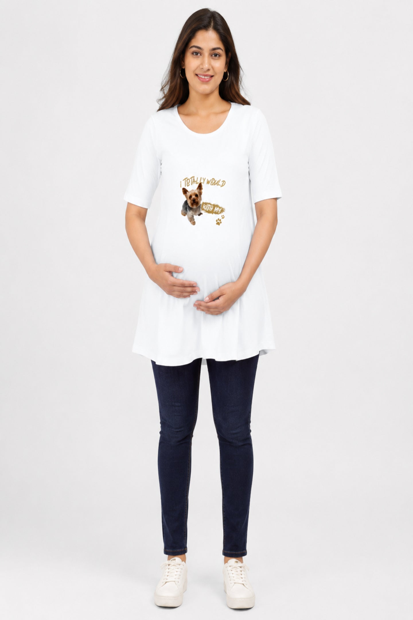 Busy Yorkie Maternity Dress (1 Colour)