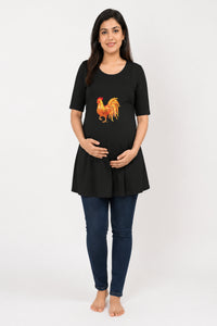 Cock-a-Doodle-Doo Maternity Dress (2 Colours)