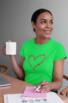 Round Neck T-Shirt (Women) - Dachshund Hearts (10 colours)